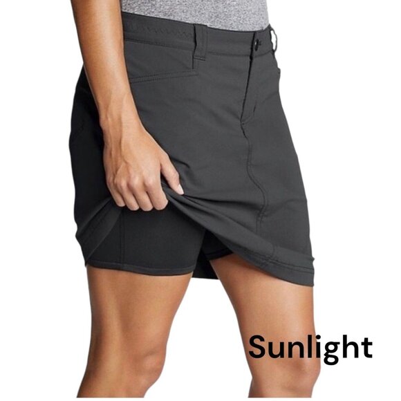 Eddie Bauer Adventurer Women Black Cargo Short Skort SZ 14  Summer -Outdoor NWT - Picture 11 of 12
